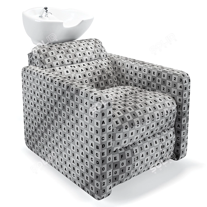 Soho Hairdressers Wash Recliner: Style and Comfort 3D model image 4