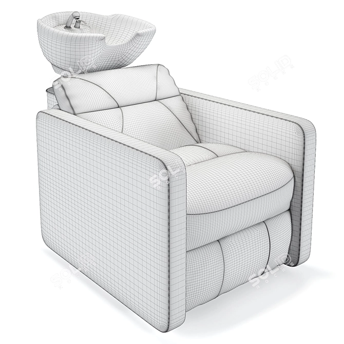 Soho Hairdressers Wash Recliner: Style and Comfort 3D model image 5