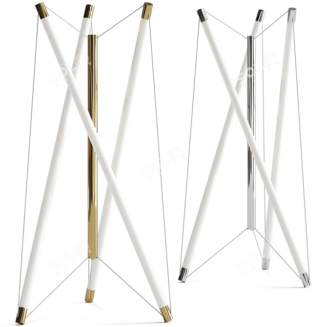 Sleek T3 Luminnaire: Modern Floor Lamp 3D model image 1