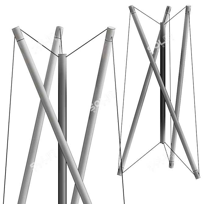 Sleek T3 Luminnaire: Modern Floor Lamp 3D model image 2