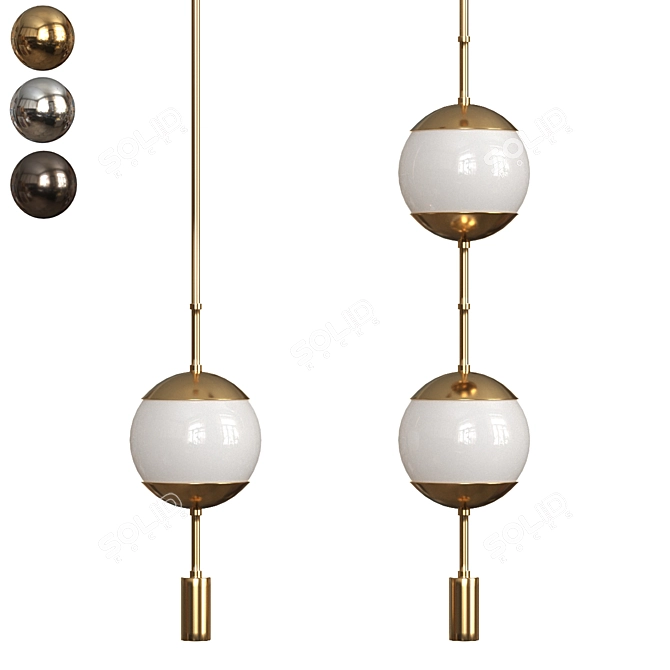 Elegant Monroe Ceiling Lamps 3D model image 1