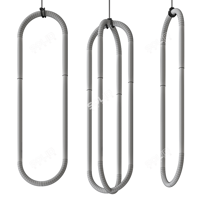 Rudi Double 01 Loop Pendant Lamp 3D model image 2