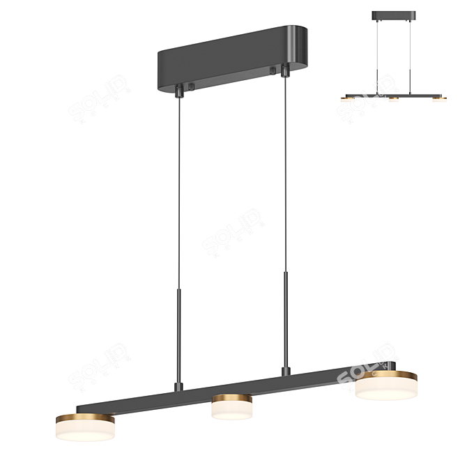 Lampatron LIDVEIG LONG 3 - Stylish LED Lamp 3D model image 1