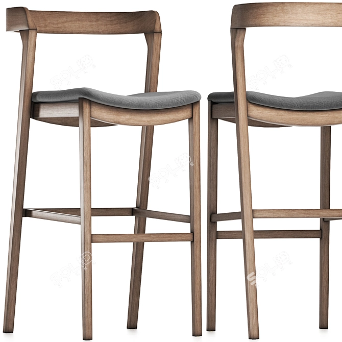 Elegant Arco Barstool by Cantarutti 3D model image 1