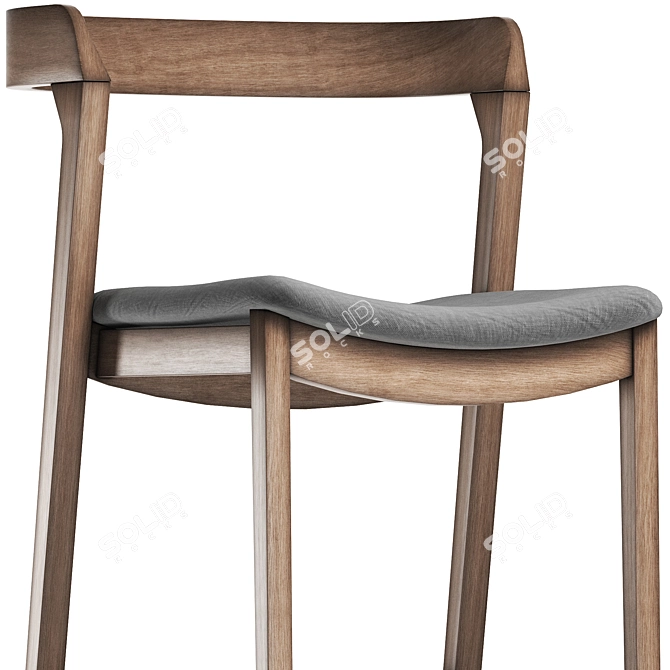 Elegant Arco Barstool by Cantarutti 3D model image 2