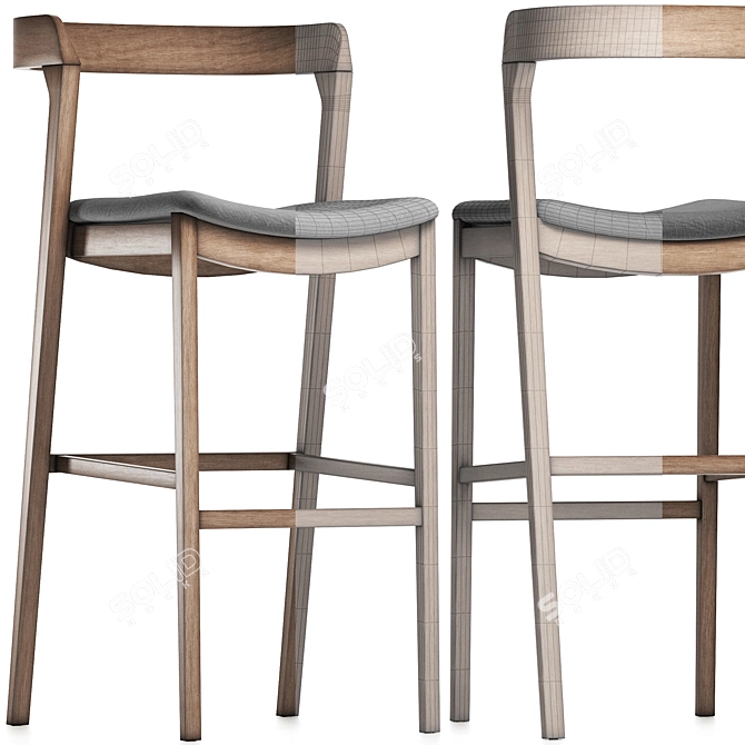 Elegant Arco Barstool by Cantarutti 3D model image 4