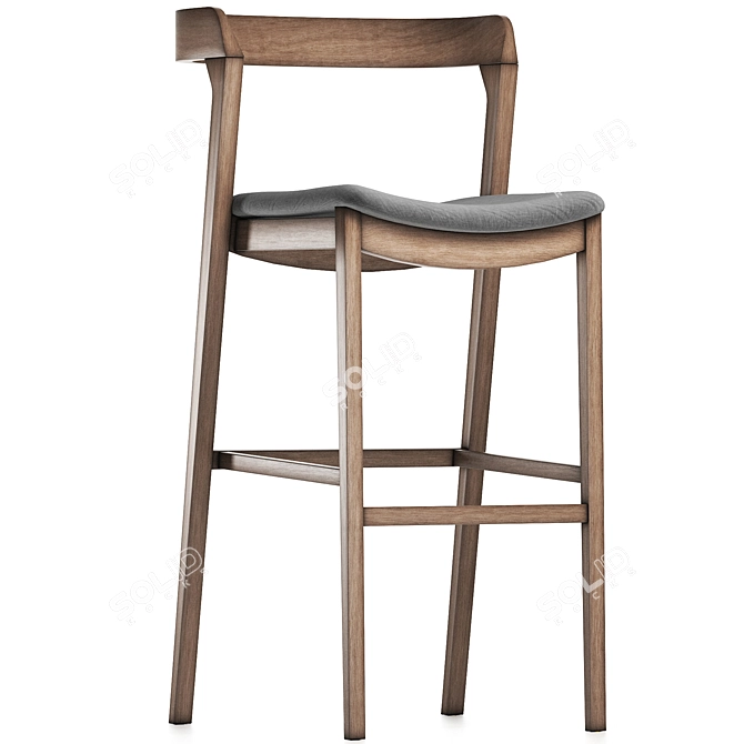 Elegant Arco Barstool by Cantarutti 3D model image 6