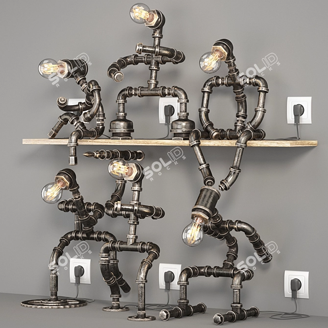 TechBot Table Light 3D model image 2