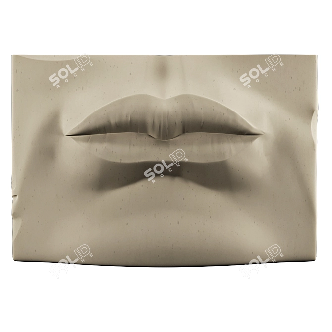 Sculpted Lips Planter 3D model image 1
