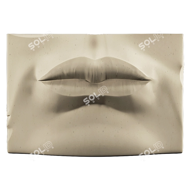 Sculpted Lips Planter 3D model image 8