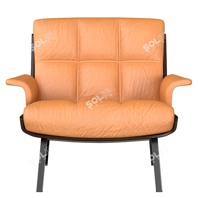 Modern Minotti Daiki Indoor Armchair 3D model image 2