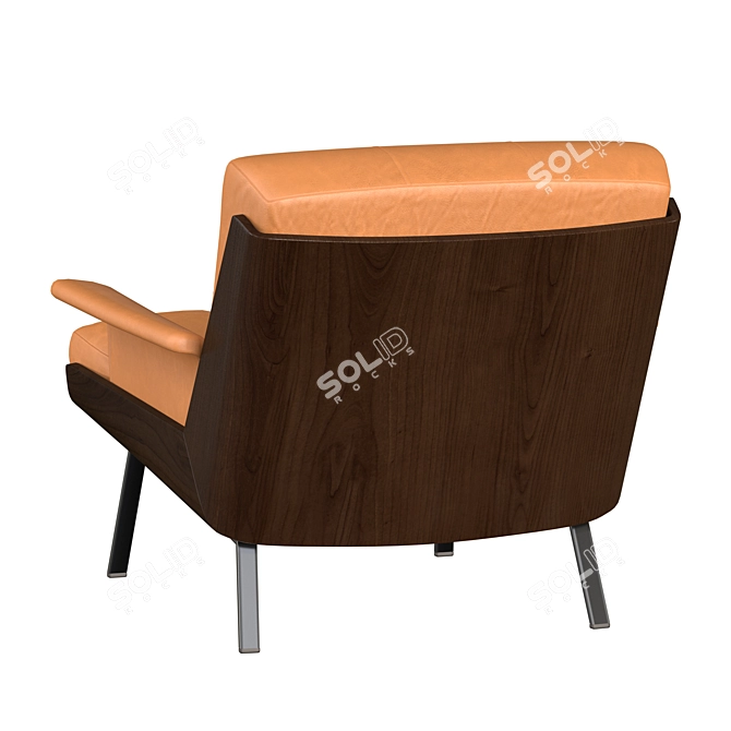 Modern Minotti Daiki Indoor Armchair 3D model image 4