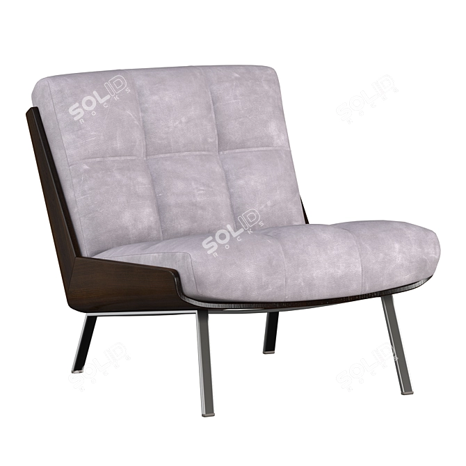 Modern Minotti Daiki Indoor Armchair 3D model image 5