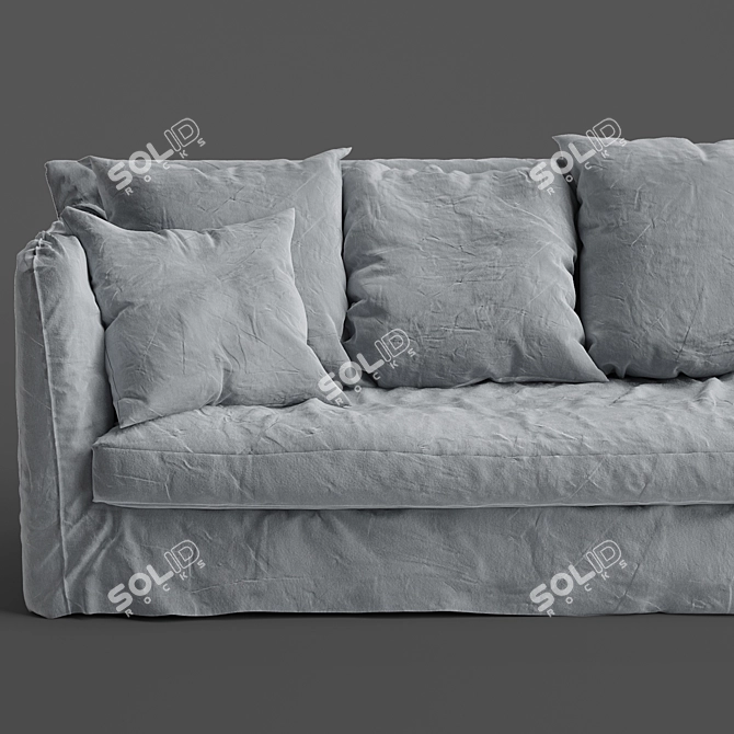Elegant Vittoria Slipcover Sofa 3D model image 5