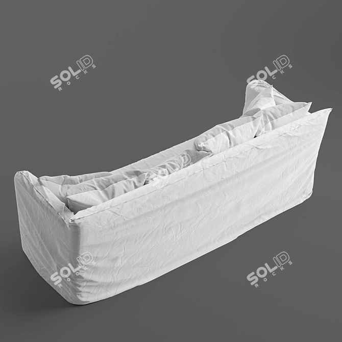 Elegant Vittoria Slipcover Sofa 3D model image 6