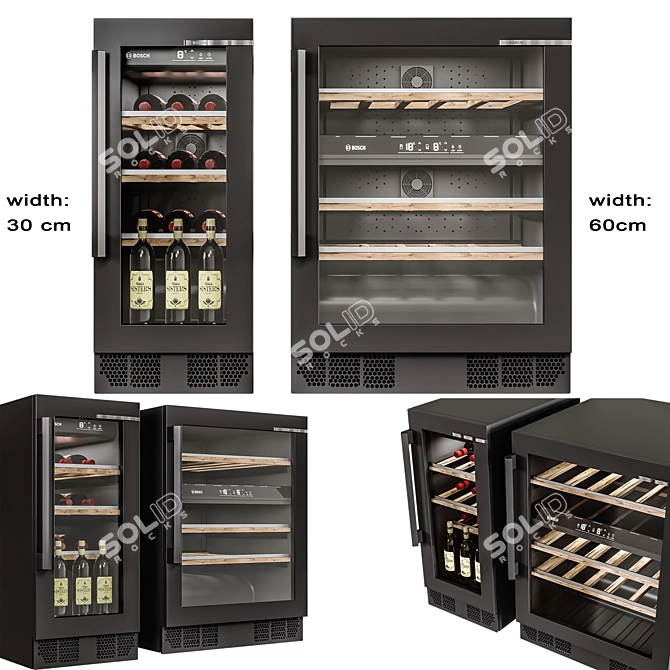 Bosch Wine Cabinet: Sleek Storage 3D model image 1