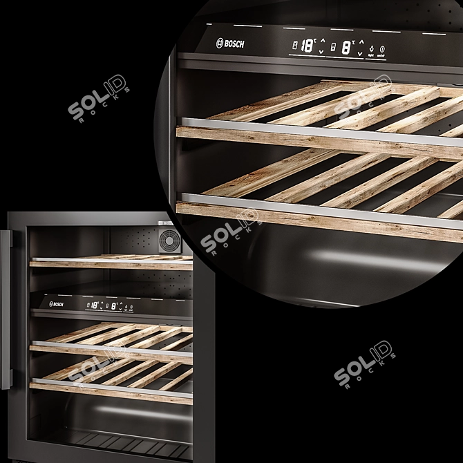 Bosch Wine Cabinet: Sleek Storage 3D model image 2