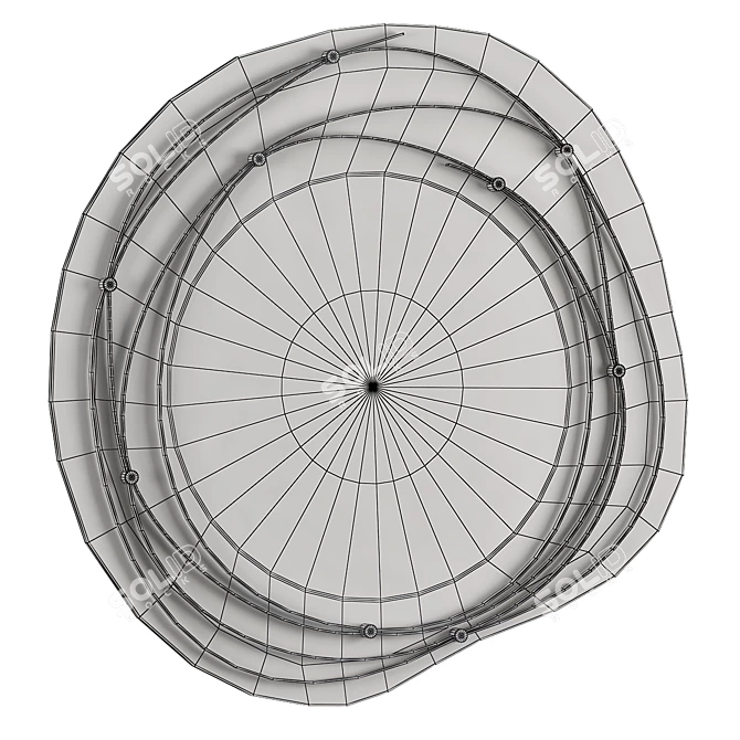 Elegant Cordon 34 Mirror 3D model image 2