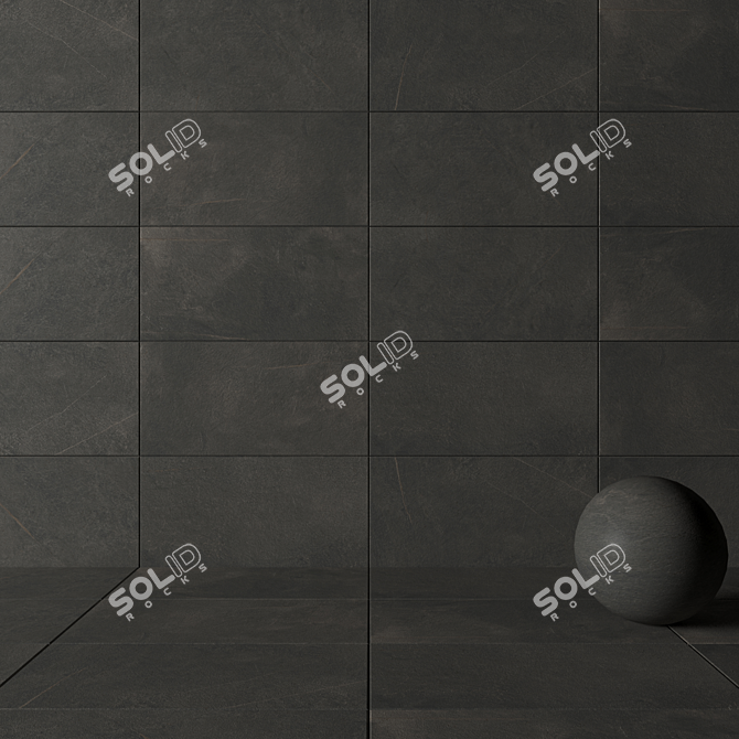 VAL DI SUSA Dark Gray Rock 60x120 Set 3D model image 3