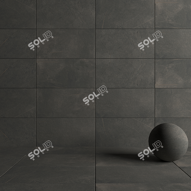 VAL DI SUSA Dark Gray Rock 60x120 Set 3D model image 4