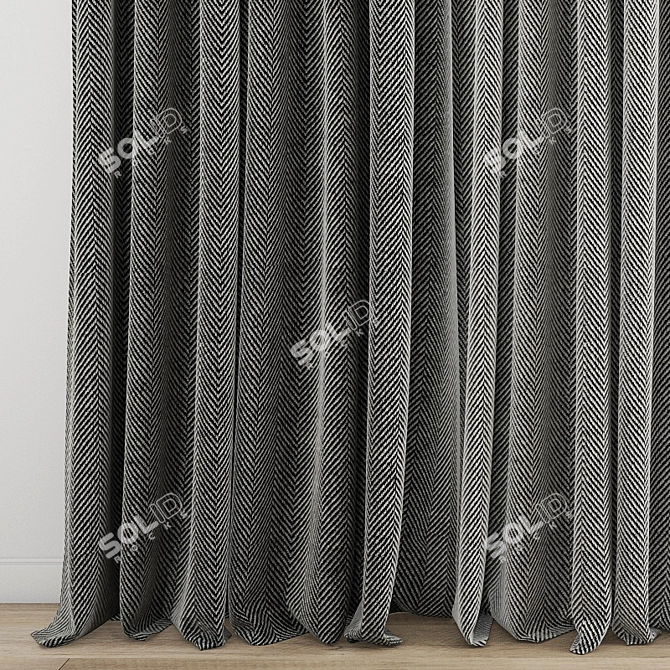 Polygonal Curtain Model 3D model image 2