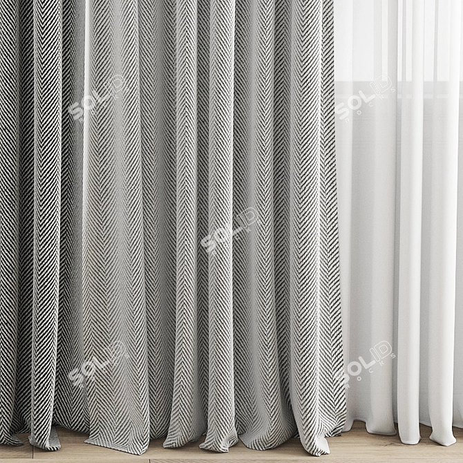 Polygonal Curtain Model 3D model image 3