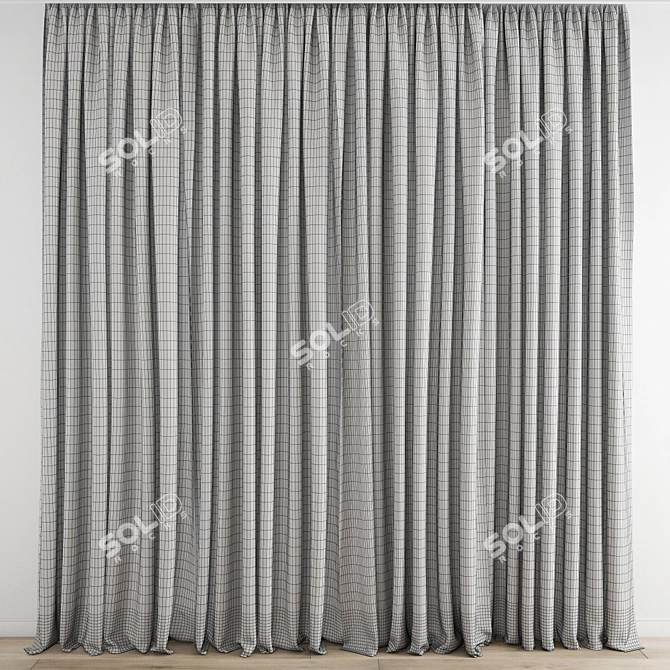 Polygonal Curtain Model 3D model image 4