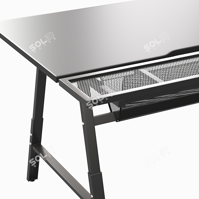 Ultimate Gaming Desk: Ikea UTESPELARE 3D model image 4