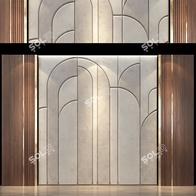 Modern Decorative Wall Panel 3D model image 1