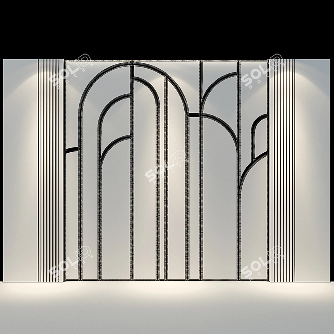 Modern Decorative Wall Panel 3D model image 2