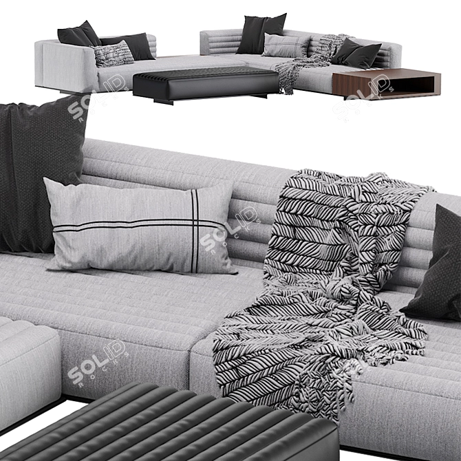 Sleek and Stylish: Minotti Roger Sofa 3D model image 6