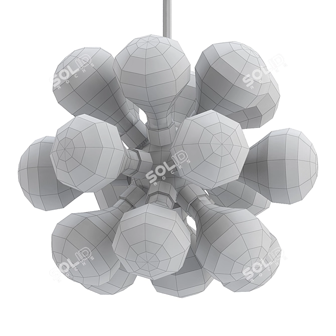 Elegant Cintola Maxi Pendant 3D model image 2