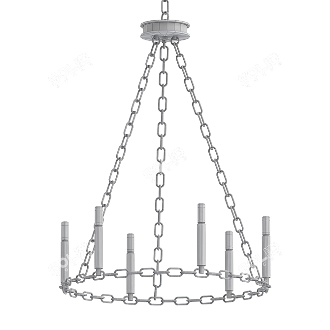 Elegant Tunstall Chandelier 3D model image 2