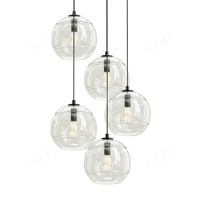 Modern Mika Pendant Light 3D model image 1