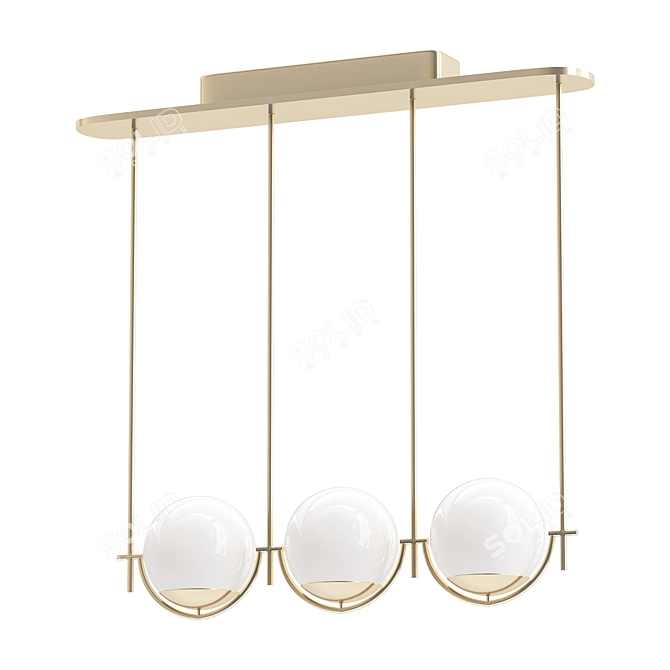 Elegant Rondure Pendant Light 3D model image 1