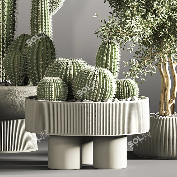Stylish Indoor Plant Stand 3D model image 5
