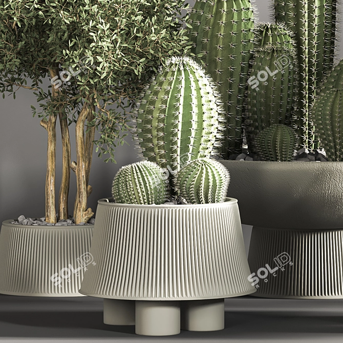 Stylish Indoor Plant Stand 3D model image 6