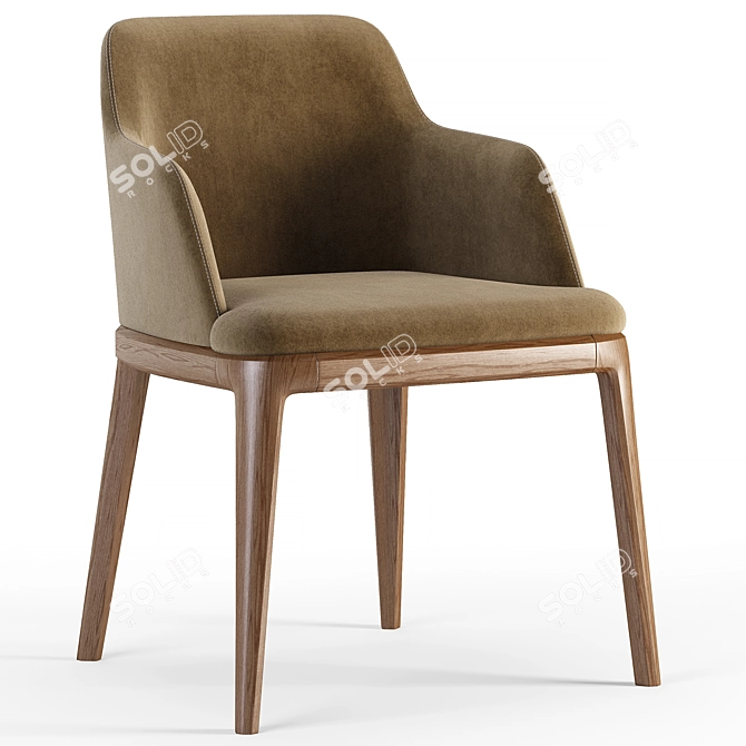 Poliform Grace Chair: Stylish and Comfortable 3D model image 1