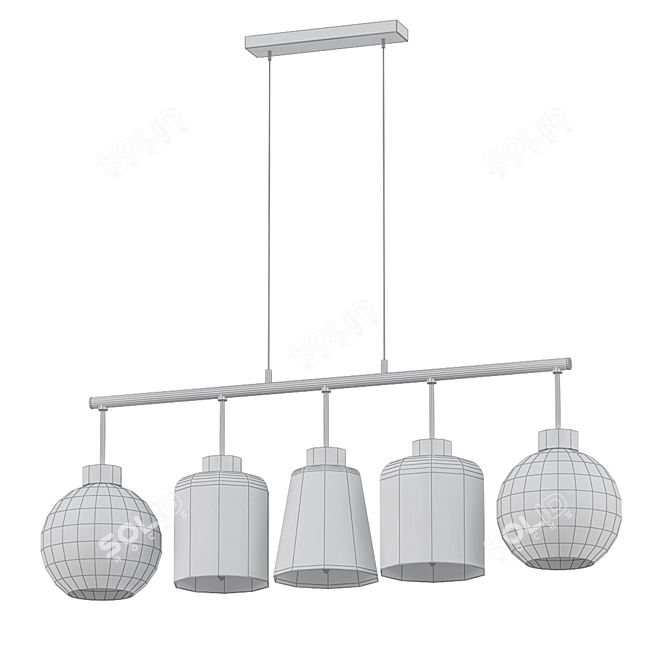 Modern Glass Pendant Light 3D model image 2