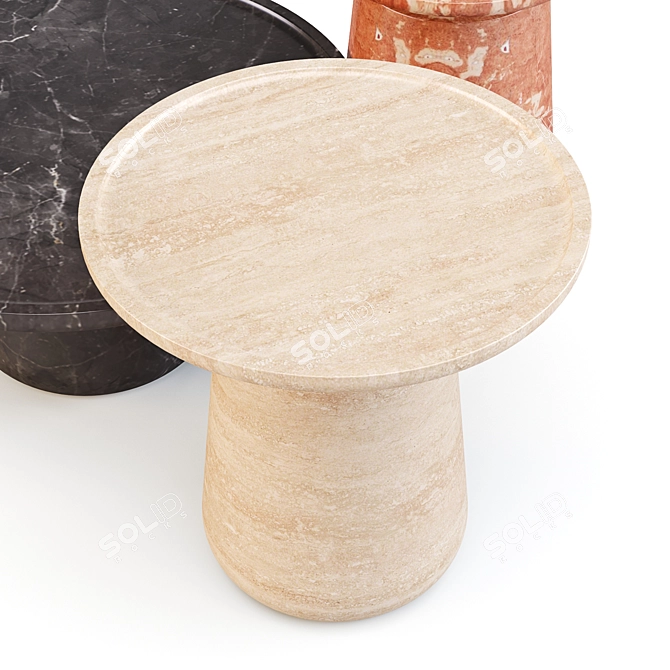 Terrazzo-inspired Altana Coffee & Side Tables 3D model image 3