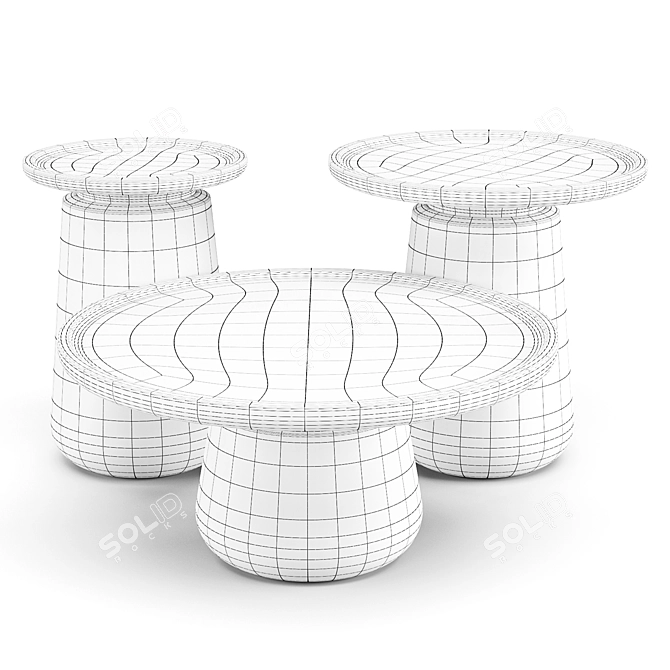 Terrazzo-inspired Altana Coffee & Side Tables 3D model image 4