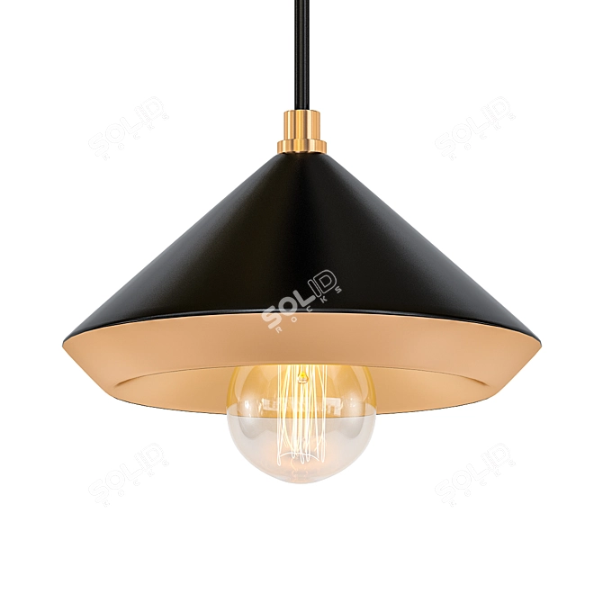 Mitzi Marnie 8" Aged Brass Mini Pendant 3D model image 1