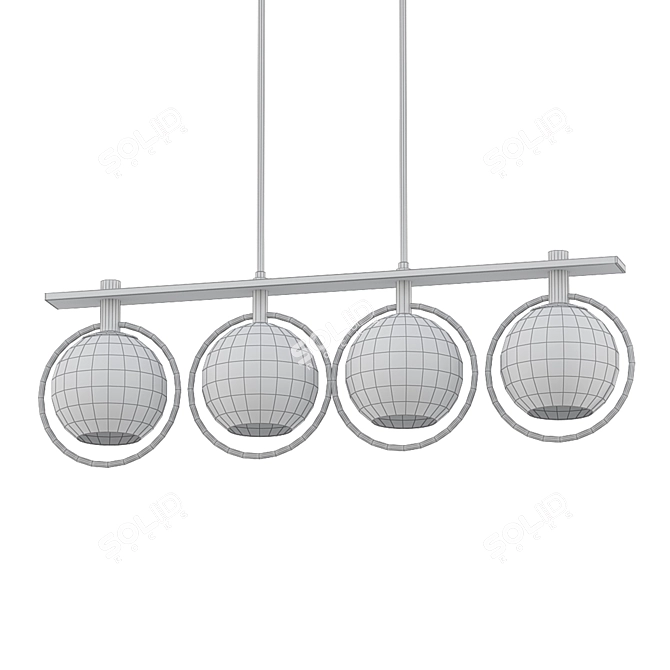 Stylish Carlyn 33" LED Pendant 3D model image 2
