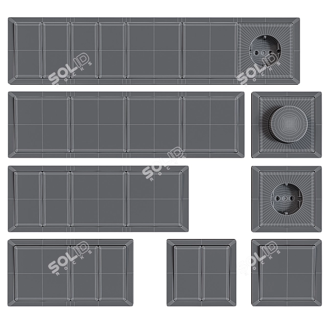 Schneider Electric Merten D-Life: Stylish Sockets & Switches 3D model image 6