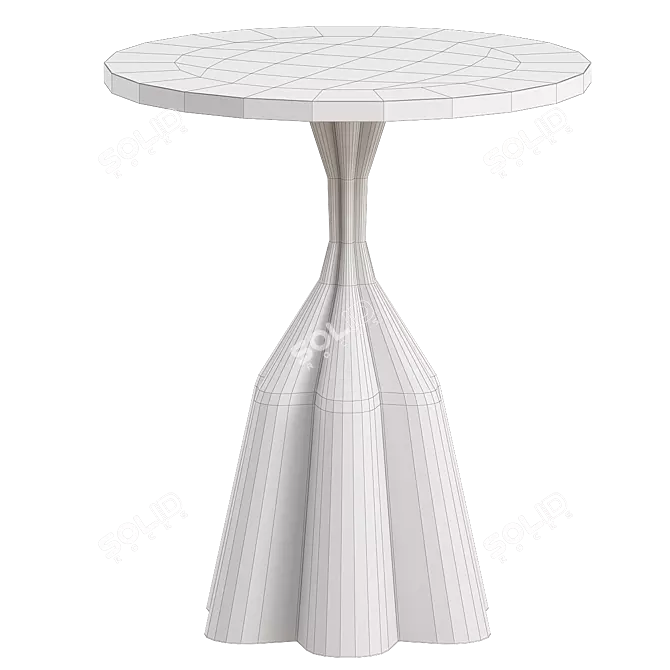 Smoked Rock Crystal Pedestal: Polished Copper Foot 3D model image 2