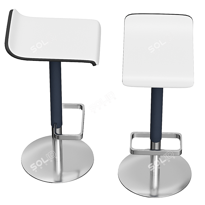 ED Height Adjustable Bar Stool 3D model image 2