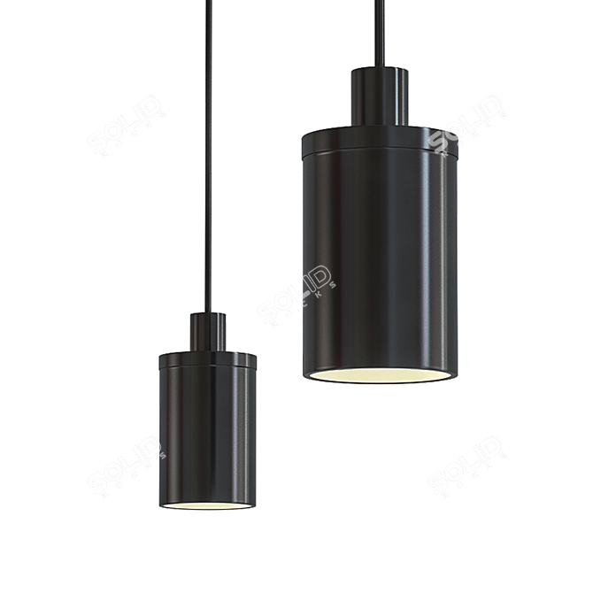 Sleek Duo Light Fixtures - V-Ray Render 3D model image 1