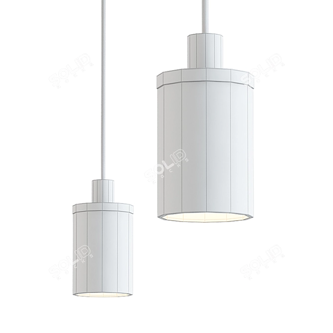 Sleek Duo Light Fixtures - V-Ray Render 3D model image 2