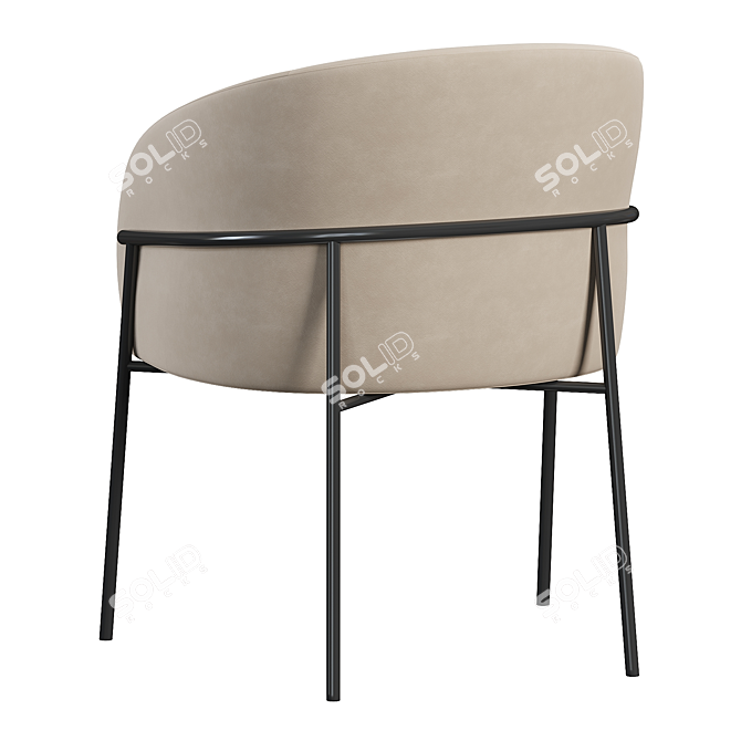 Rimo Modern Dining Chair 3D model image 5