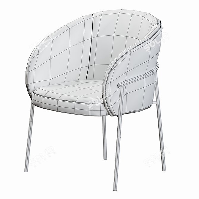 Rimo Modern Dining Chair 3D model image 6